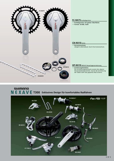 Shimano Fahrradkomponenten 2013 zum Katalog - Thalinger Lange