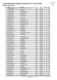 8. Ultra-Marathon Rodgau-Dudenhofen 27 Januar 2007