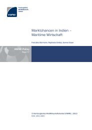 Marktchancen in Indien – Maritime Wirtschaft - HWWI