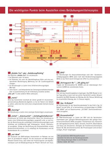 Ausfüllhilfe Betäubungsmittelrezept