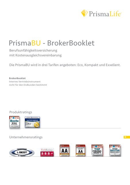 PrismaBU - BrokerBooklet - PrismaLife AG