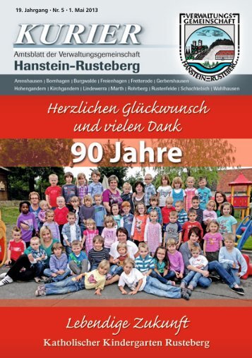 19. Jahrgang Nr. 5 1. Mai 2013 - VG Hanstein-Rusteberg