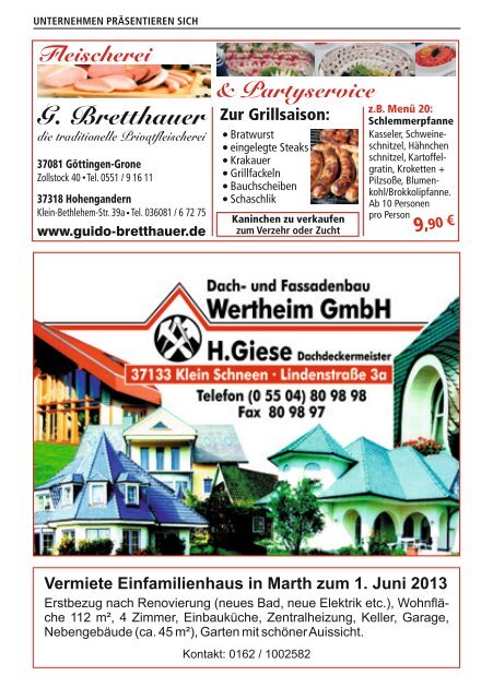 19. Jahrgang Nr. 5 1. Mai 2013 - VG Hanstein-Rusteberg