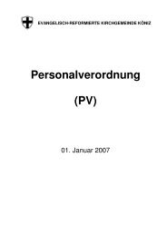 Personalverordnung (PV) - Kirchgemeinde Köniz