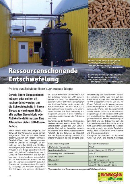 Ressourcenschonende Entschwefelung - UGN Umwelttechnik