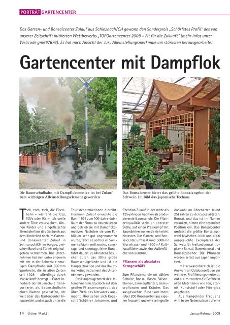 gartencenter mit Dampflok - Gartencenter Zulauf