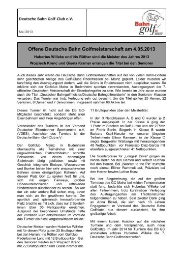 DEM Golf Bericht und Ergebnisse - VDES - Verband Deutscher ...