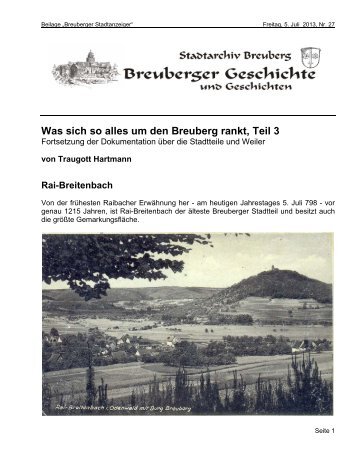 Rai-Breitenbach - Breuberg