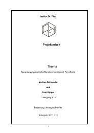 Superparamagnetische Nanokomposite und ... - Institut Dr. Flad