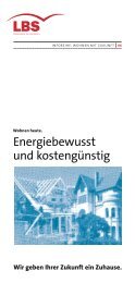 Energiebewusst und kostengünstig - LBS