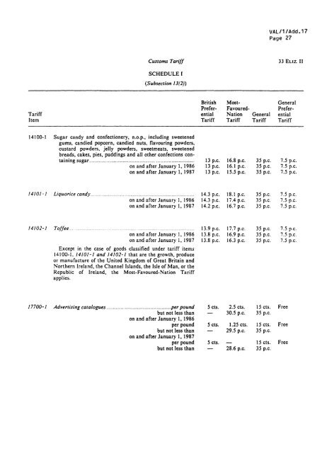 VAL/1/Add.17 - World Trade Organization