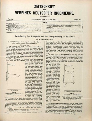 ZEITSCHRIFT VEREINES DEUTSCHER INGENIEURE