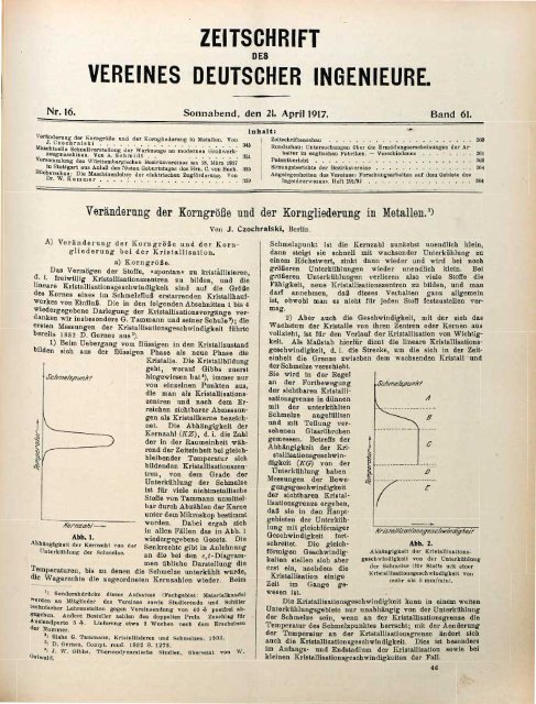 ZEITSCHRIFT VEREINES DEUTSCHER INGENIEURE