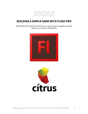 BUILDING A SIMPLE GAME WITH FLASH PRO