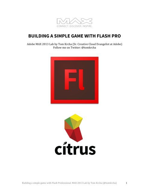 BUILDING A SIMPLE GAME WITH FLASH PRO