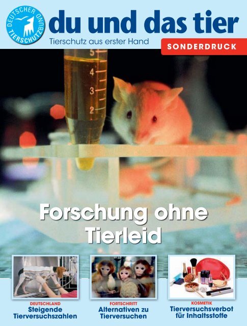 Forschung ohne Tierleid - Deutscher Tierschutzbund e.V.