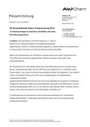 (12.04.2013) - 38 Auszubildende feiern Freisprechung ... - AlzChem