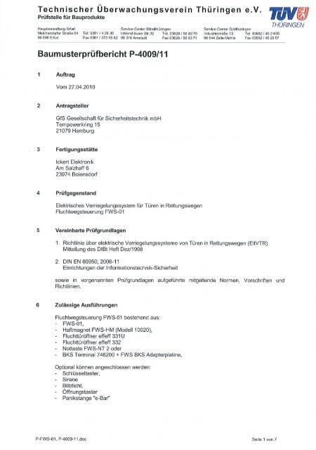 wegsteuerung FWS-01 (PDF | 2,40 MB) - GfS