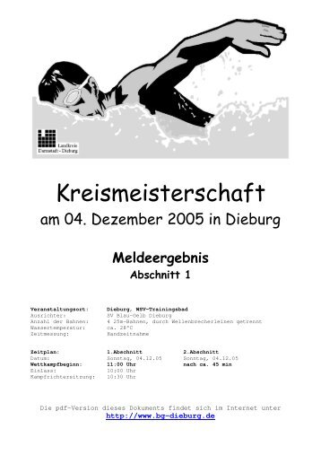 Meldeergebnis zur Kreismeisterschaft 2005 - Sportverein Blau-Gelb ...