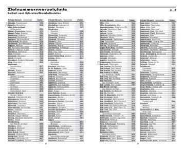 Zielnummernverzeichnis - VGO