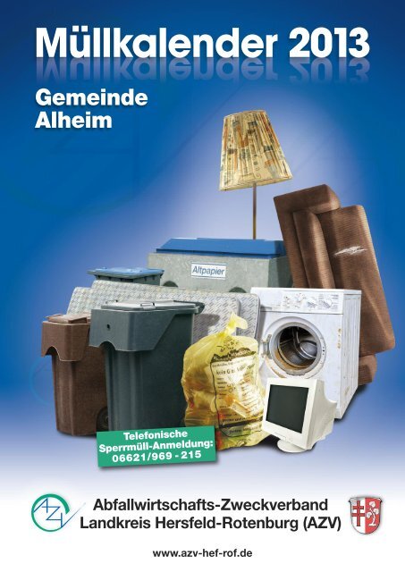 Müllkalender 2013 - Abfallwirtschafts-Zweckverband Landkreis ...