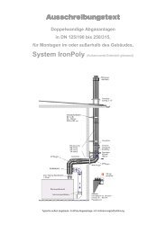 Doppelwandige Abgasanlagen in DN 125/190 bis 250/315, für ...