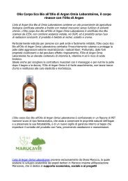 Olio Corpo Eco Bio allâOlio di Argan Omia Laboratoires, il corpo rinasce con lâOlio di Argan