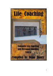 Dean Amory - techniques for coaching