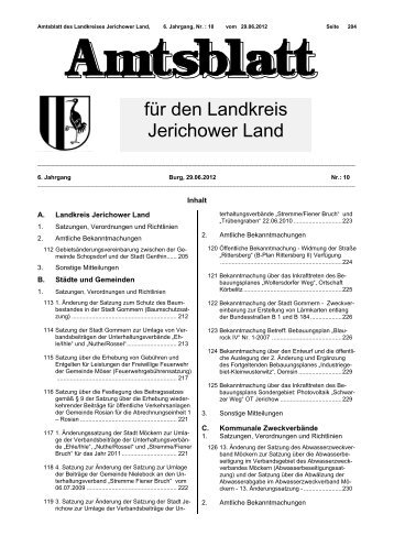 Amtsblatt Nr. 10-06-12 vom 29.06.2012 - Landkreis Jerichower Land