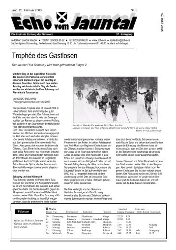 Trophée des Gastlosen - Echo vom Jauntal