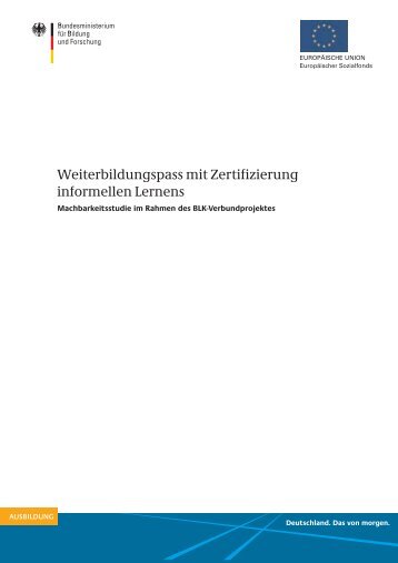 Weiterbildungspass mit Zertifizierung informellen ... - JobRotation