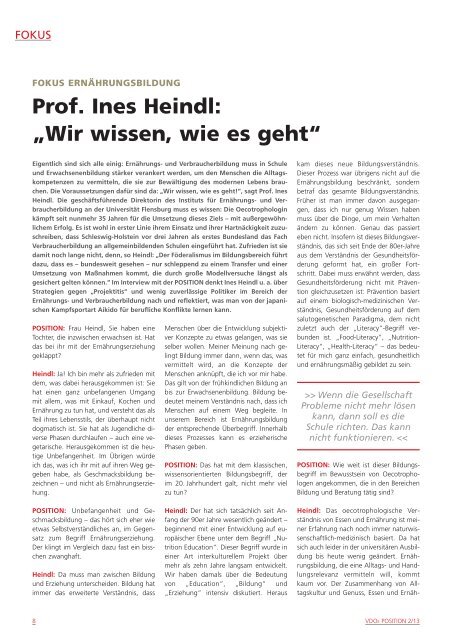 Interview Prof. Ines Heindl - VDOe