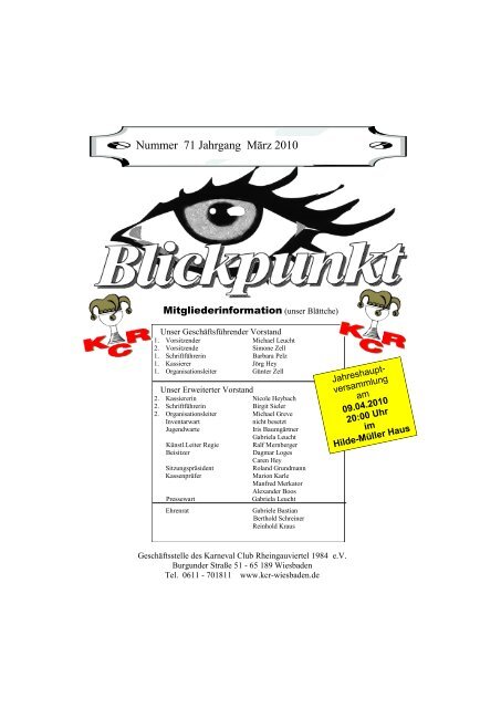 Blickpunkt Marz 2010 Kcr Wiesbaden