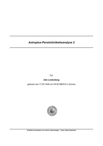 Astroplus-Persönlichkeitsanalyse 2