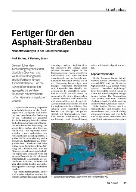 Fertiger für den Asphalt-Straßenbau - Bauverlag