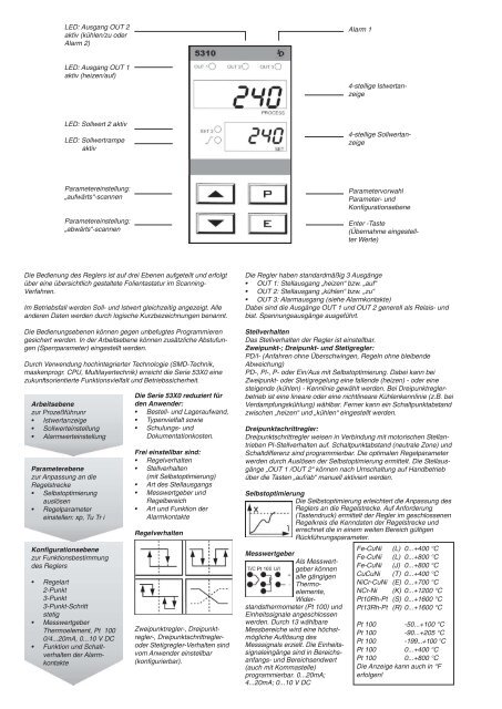 Temperaturregler 5310-5320-5350 - Drews Electronic GmbH