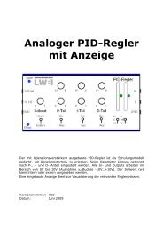 Analoger PID-Regler mit Anzeige