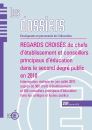 REGARDS CROISÉS de chefs d'établissement et conseillers ...