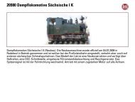 20980 Dampflokomotive Sächsische I K - Lokshop