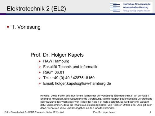 Elektrotechnik 2 (EL2)