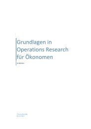 Grundlagen in Operations Research für Ökonomen