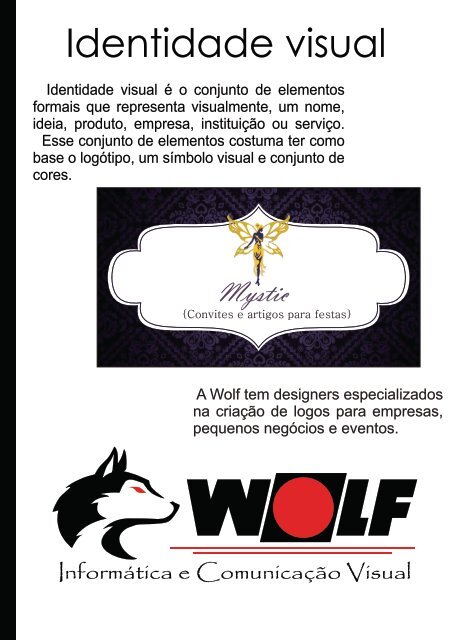 Catalogo de serviços Wolf Comunicação Visual