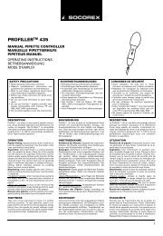 Mode d'emploi - Socorex