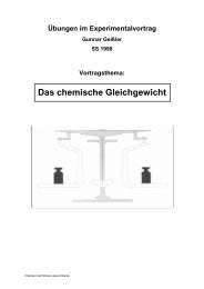 Das chemische Gleichgewicht - ChidS