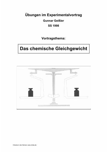 Das chemische Gleichgewicht - ChidS