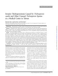 Invasive Trichosporonosis Caused by Trichosporon asahii and ...