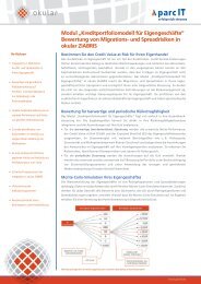 Modul „Kreditportfoliomodell für Eigengeschäfte ... - parcIT GmbH