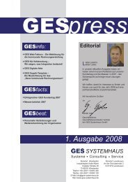 GESpress Nr. 1 2008 - GES Systemhaus GmbH