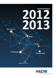 H&D Seminarkatalog 2012/2013 - H&D International Group