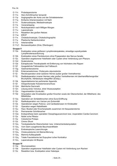 Empfehlungstarife für Privatleistungen - Ärztekammer Niederösterreich